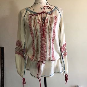 Embroidered cream Tunic